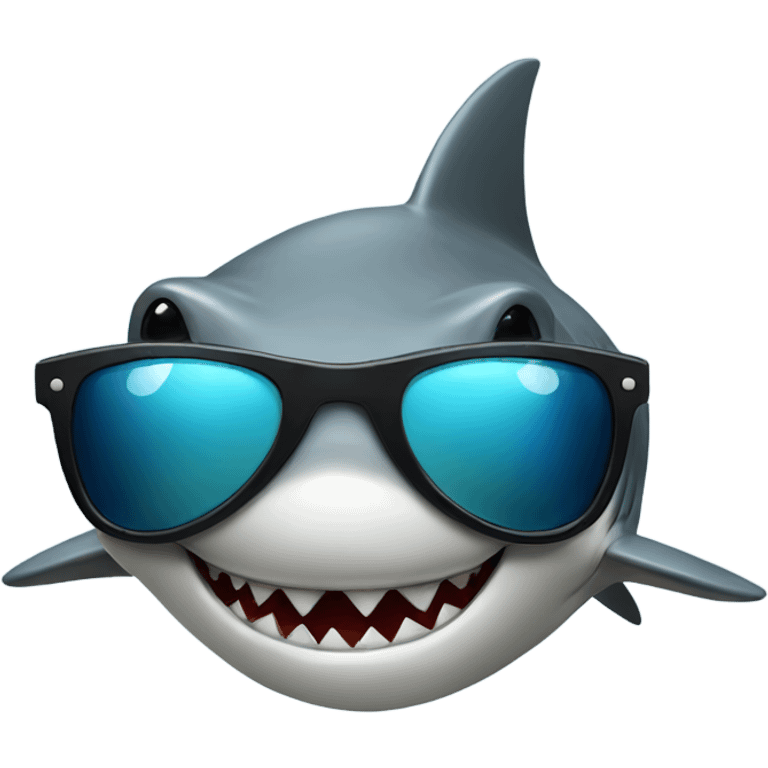 Shark with sunglasses  emoji