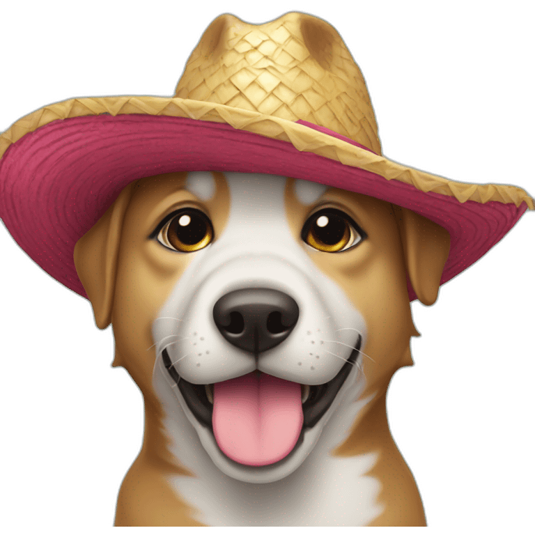 Perro con sombrero emoji