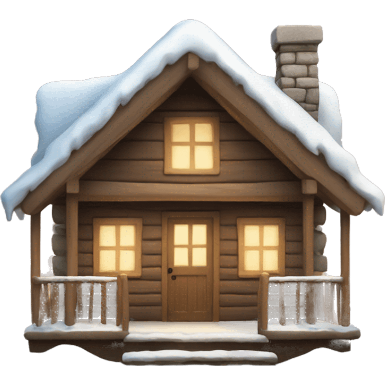 winter cabin emoji