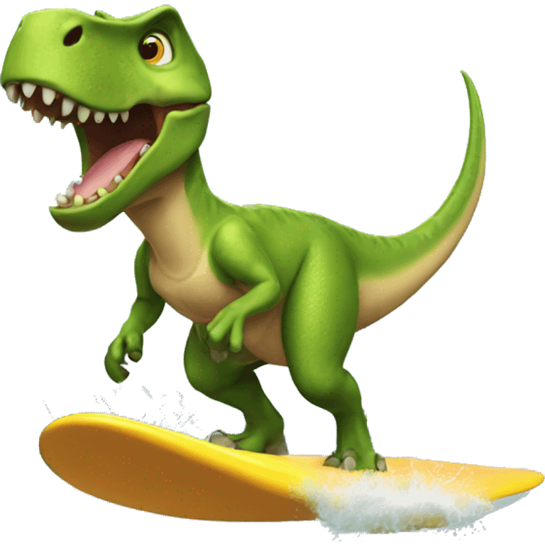 Dinosaur surf emoji