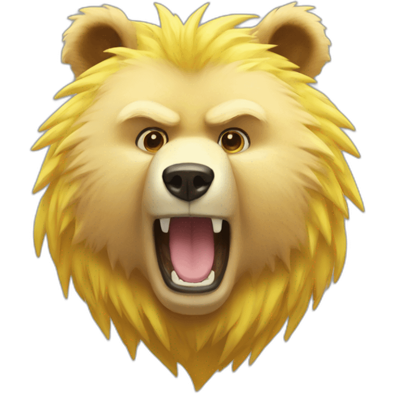 Super sayan bear emoji