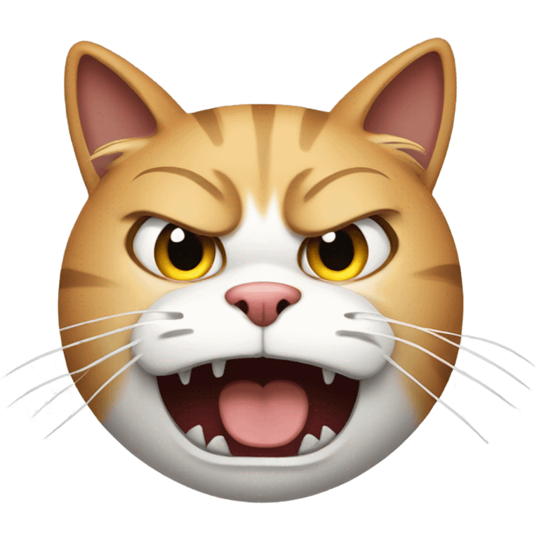 Angry animated cat emoji