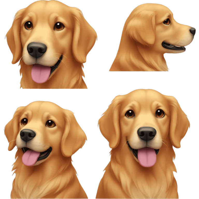 Pink golden retriever  emoji