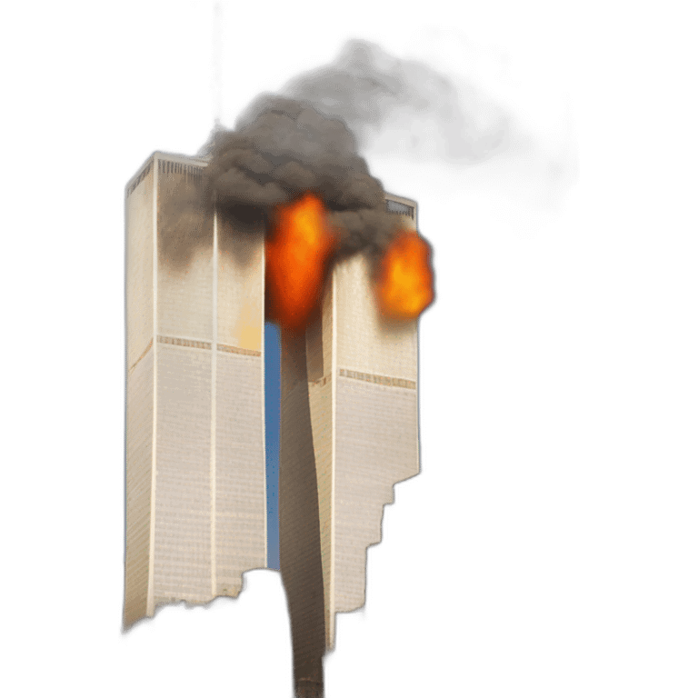 Twin tower 9/11 fire emoji