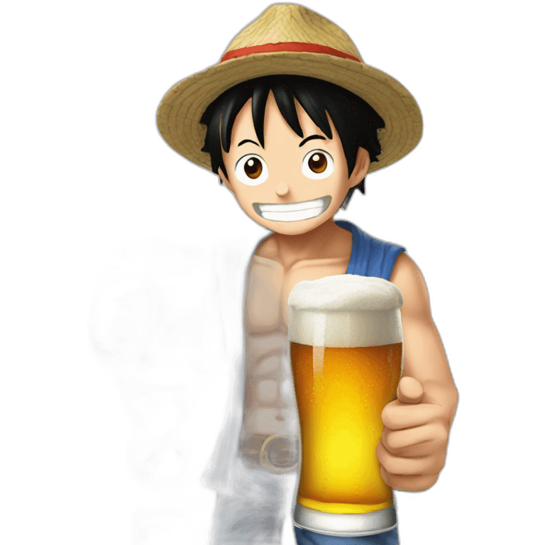 Luffy beer emoji