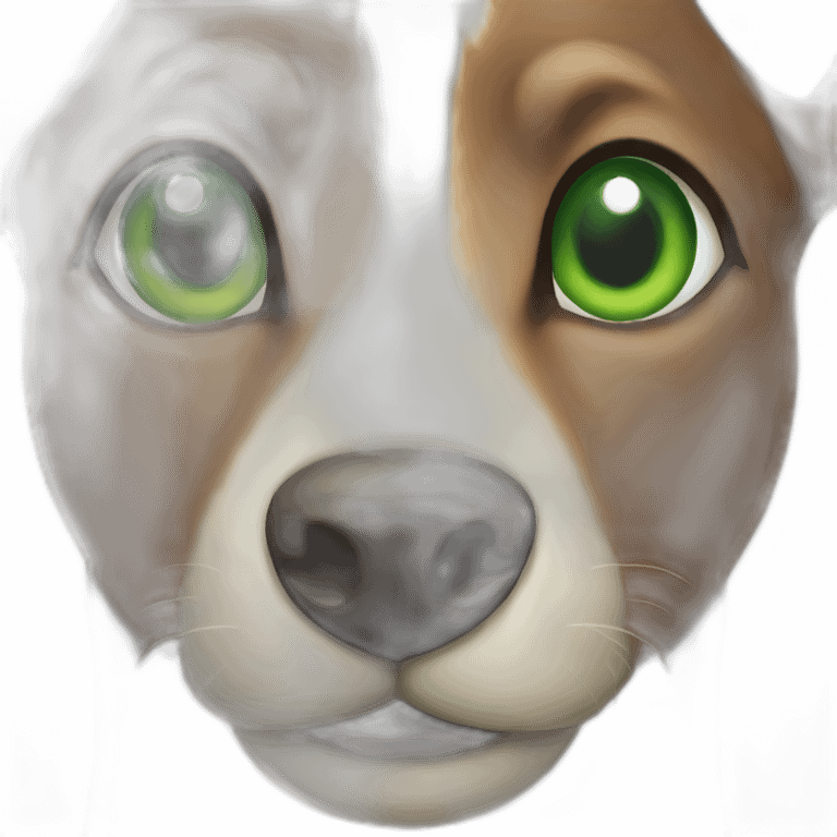 kelpie with green eyes emoji