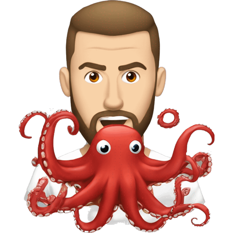 travis kelce eating an octopus  emoji