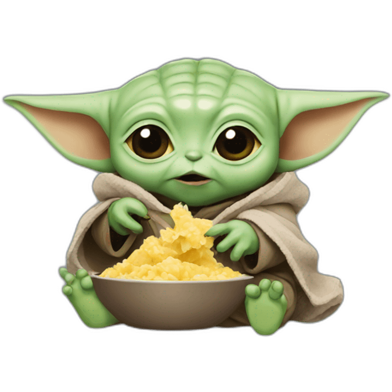 Baby Yoda eating emoji