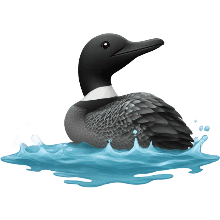 Loon in water  emoji