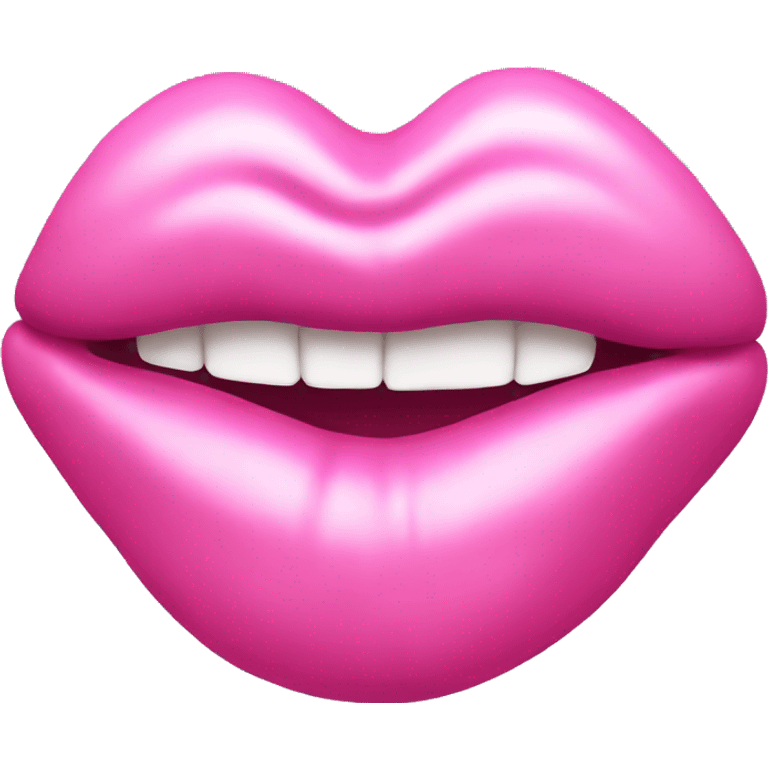 Pink kiss emoji