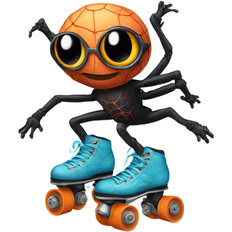 spider wearing roller skates  emoji