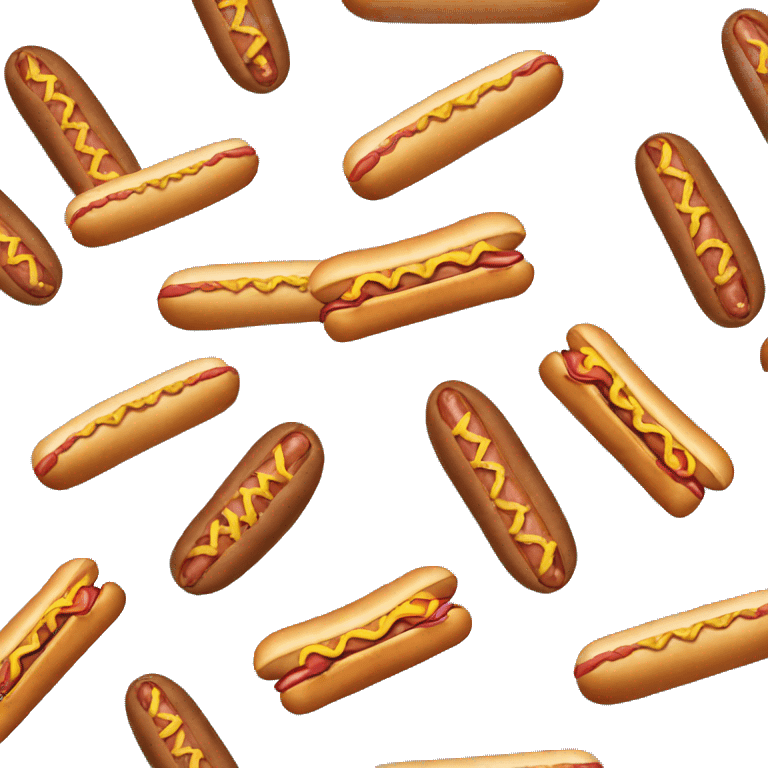 A dog eating a hot dog emoji