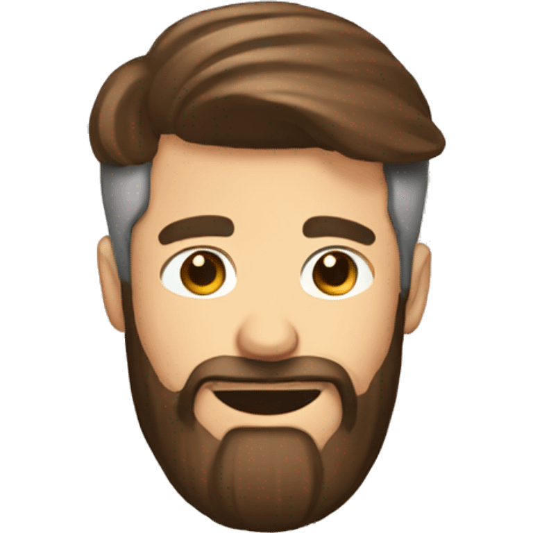 Bearded man pouring coffee on his head emoji