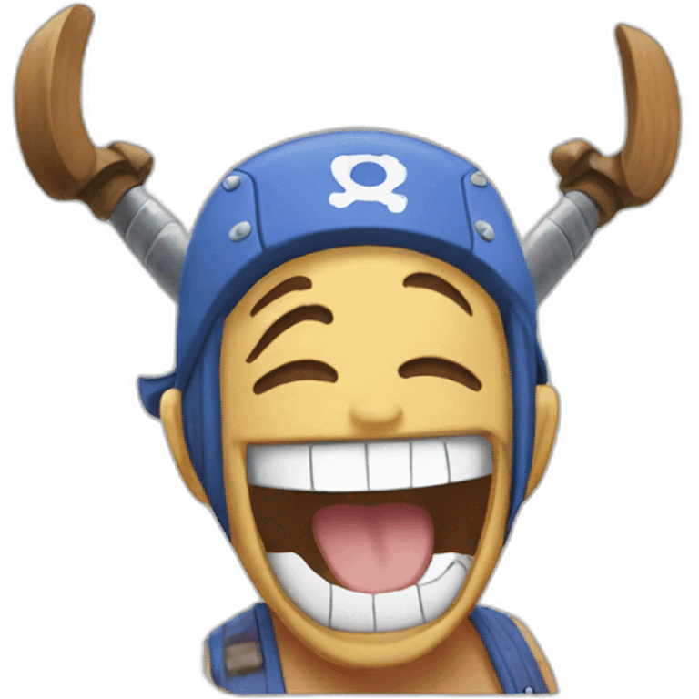 Chopper one piece laughing emoji