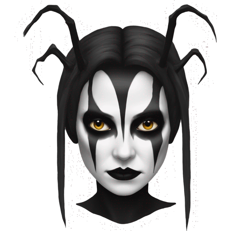 Black Metal Woman with Corpse Paint emoji