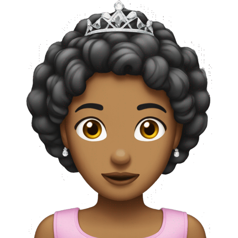 Chica cabello negro con diadema  emoji