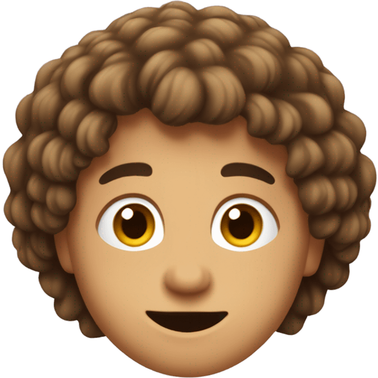 garçon cheveux brun ondulé court  emoji