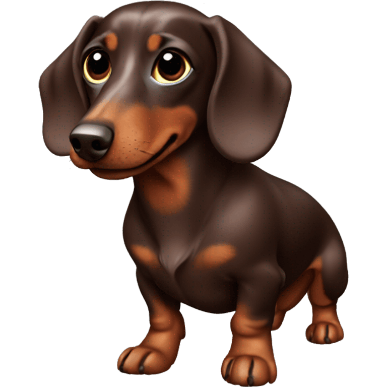 chocolate dapple dachshund emoji