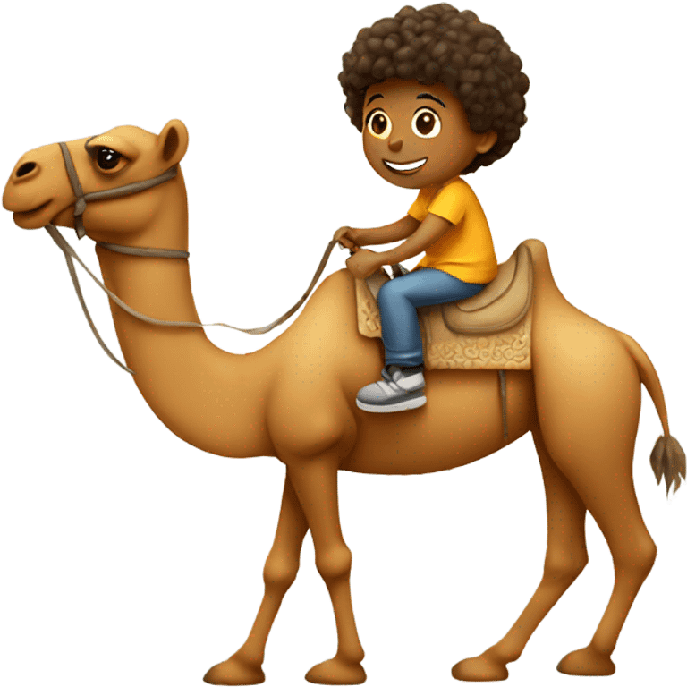 Child on a camel emoji