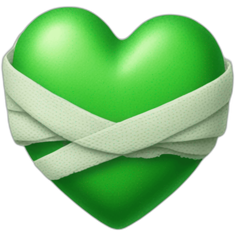 bandaged green heart emoji