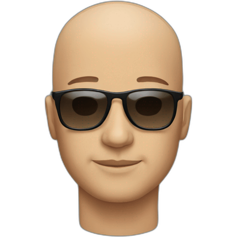 Bald man with sunglasses emoji