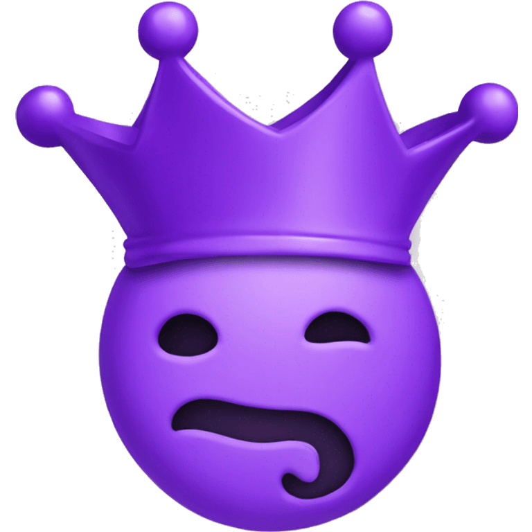 Puzzle piece crown, purple emoji