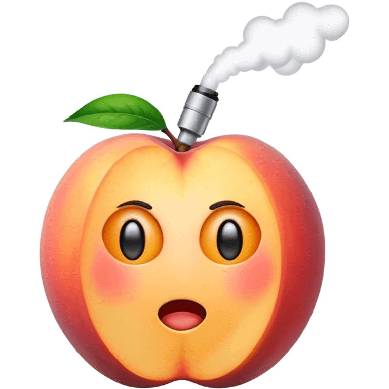 Vape inside a peach emoji