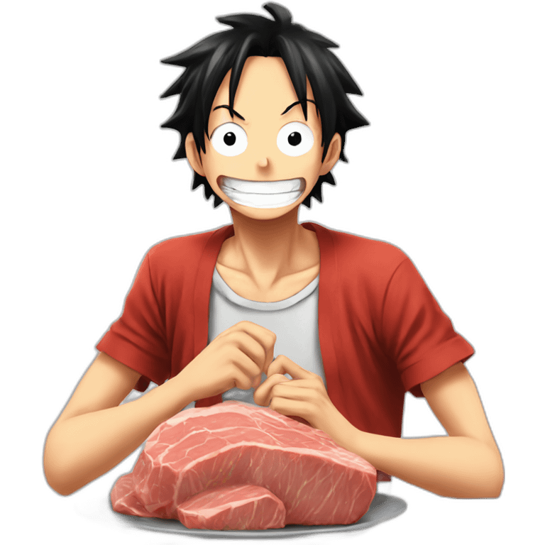 Luffy-eating-big-meat emoji