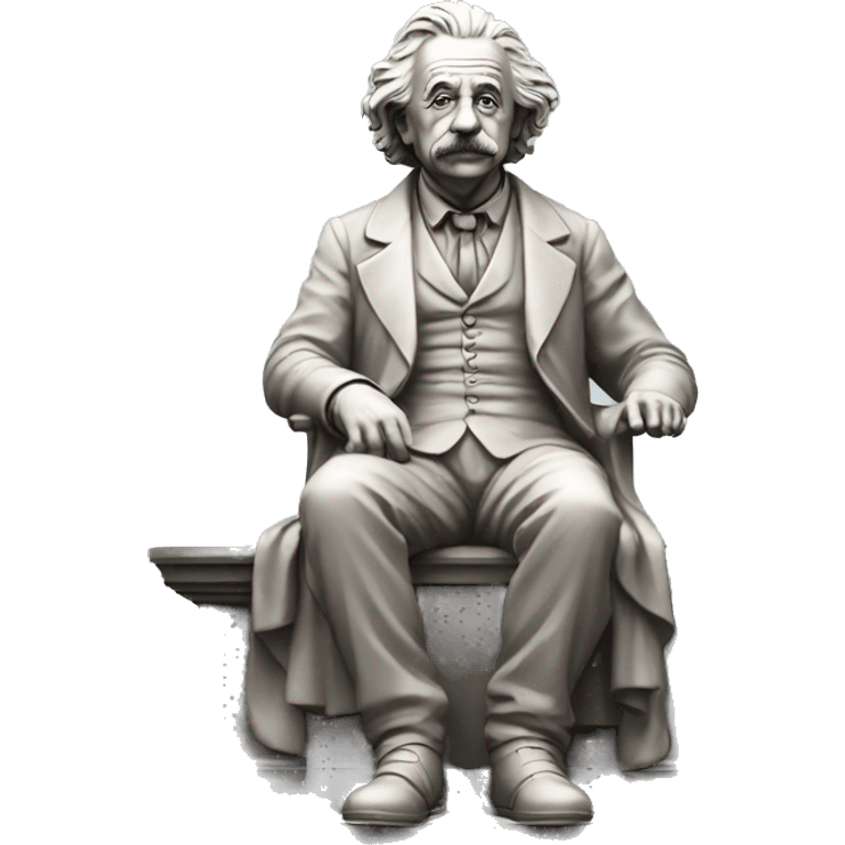 sitting philosopher-statue as albert einstein emoji