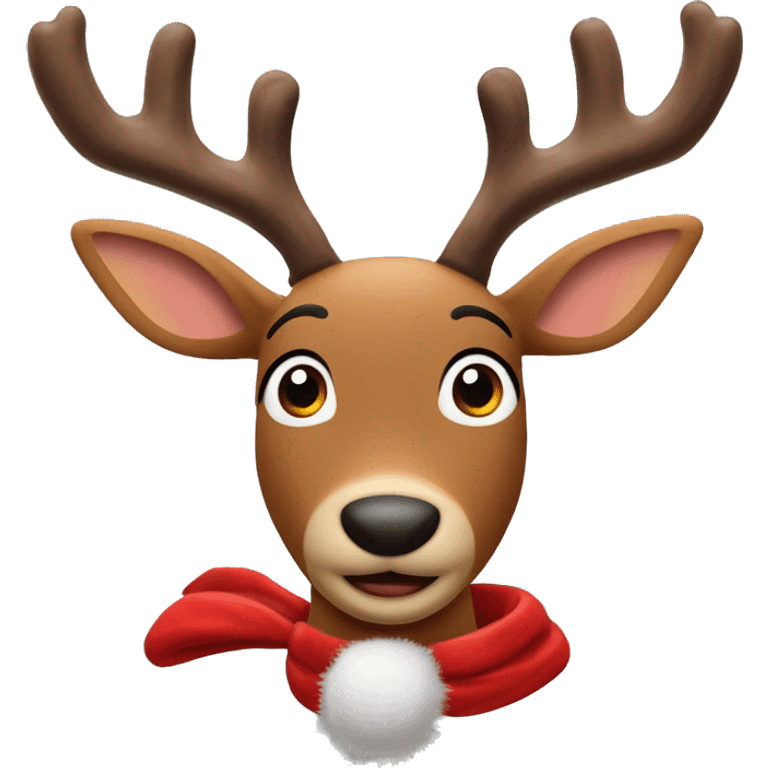 Rudolph the red nose reindeer ￼ emoji