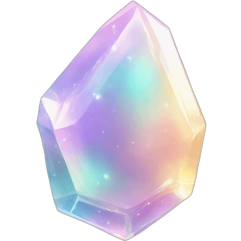 Sparkly glossy Pastel whitish iridescent glass nebula glass crystal emoji