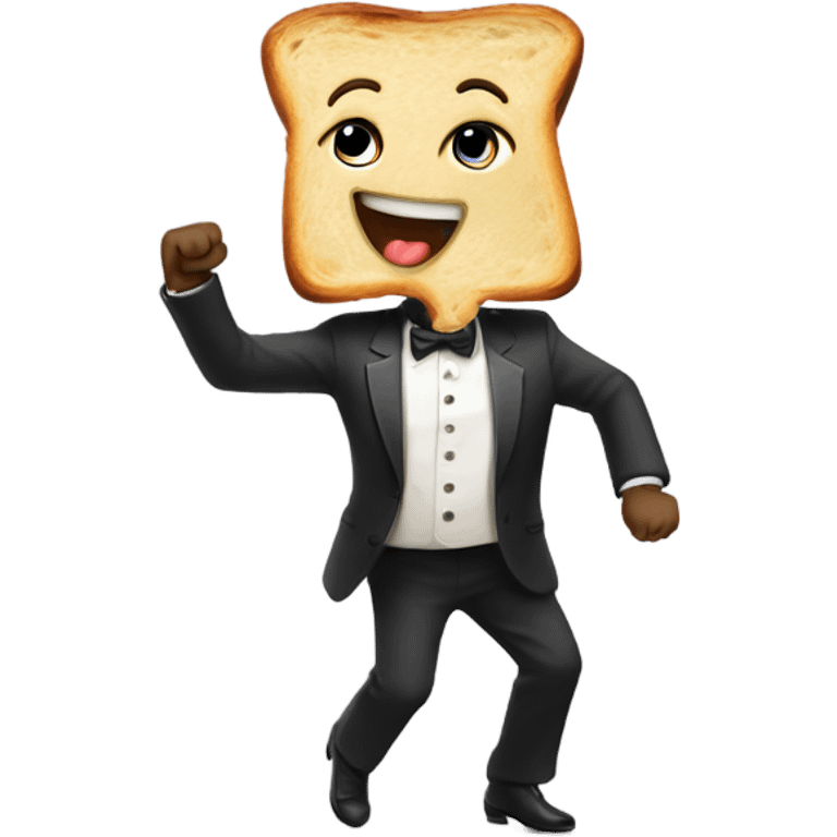 Dancing toast emoji