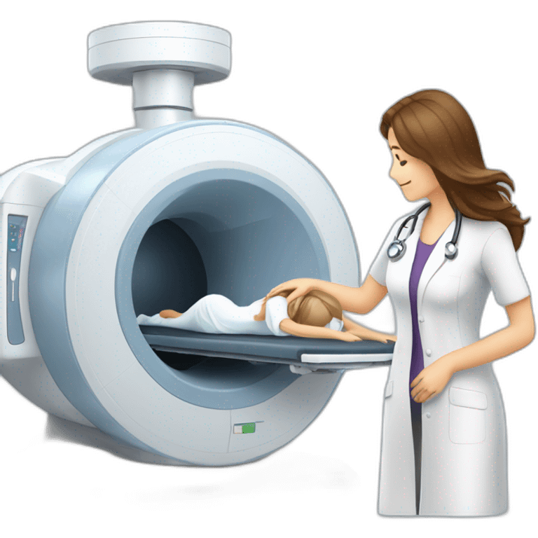 Posh-Radiologist-performing-breast-mri-to-woman emoji