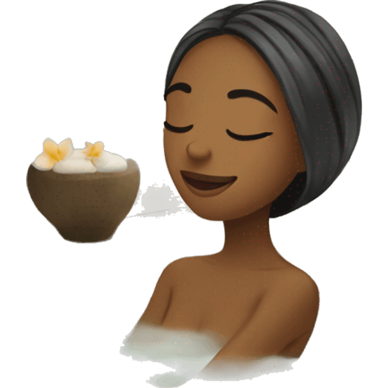 Spa relax girl emoji