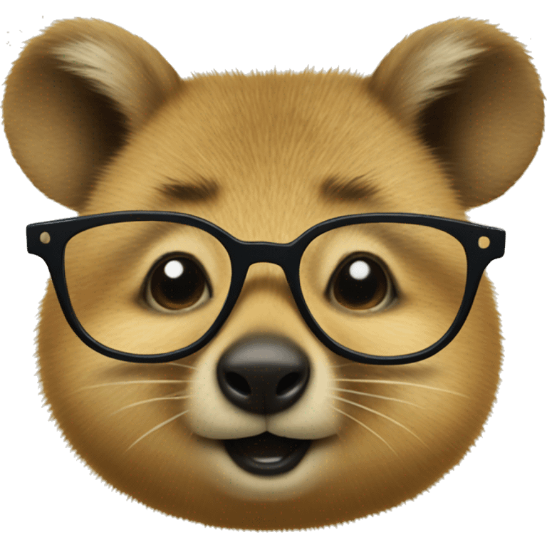 Quokka with glasses emoji