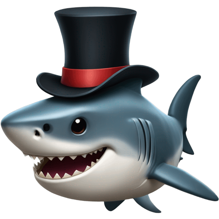 shark with a tophat  emoji