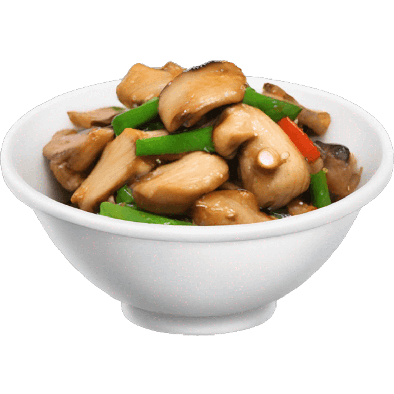 chinese chicken stir fry mushrooms emoji