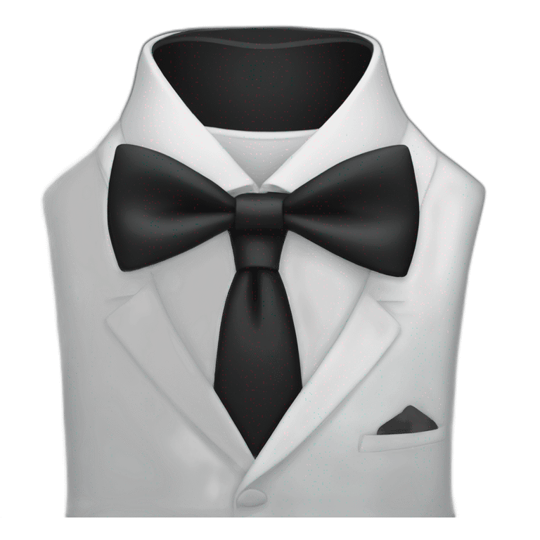 white tie and top of black suit emoji