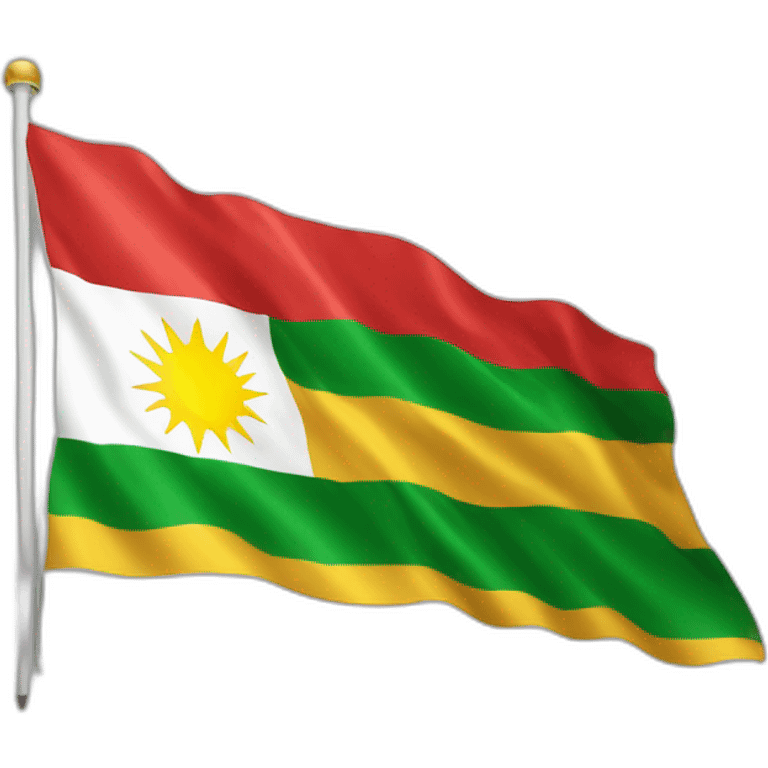 Kurdistan iraq flag principal one sun emoji