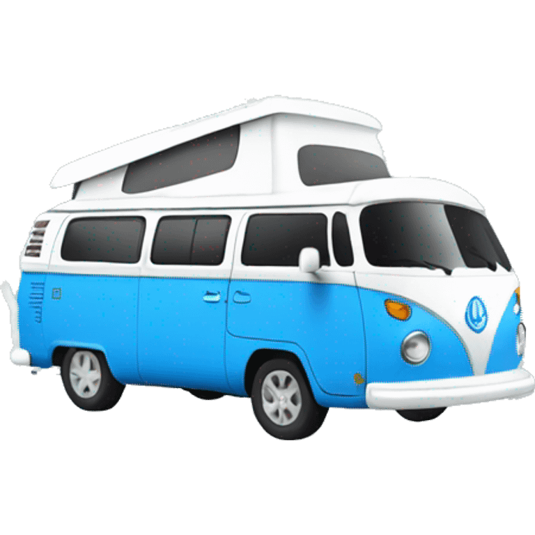 California campervan blue white emoji