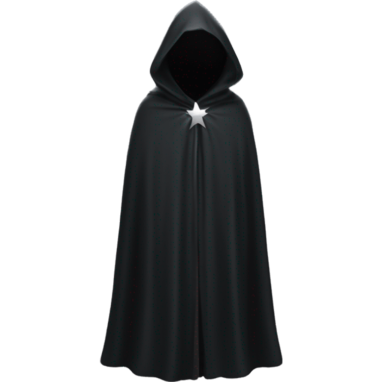 black starry cloak, no person, clothing, lots of silver stars emoji