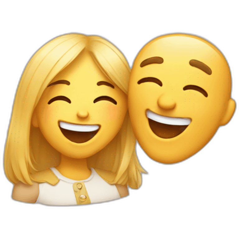 couple in love laughing emoji