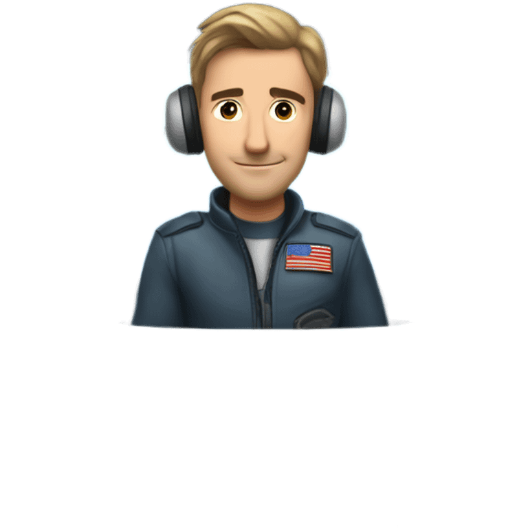 Martin Apprich sitting in a jet cockpit  emoji