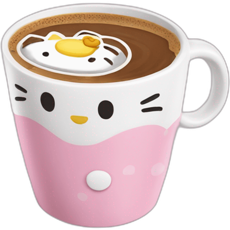 hello kitty copo de café emoji