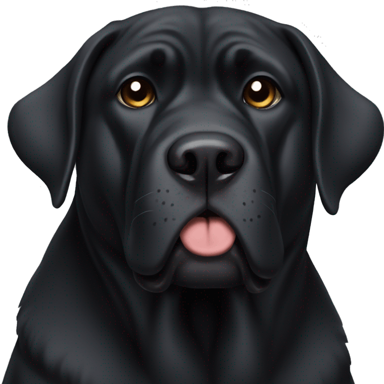 Black mastiff dog emoji