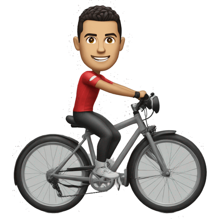 Cristiano Ronaldo on a bike  emoji