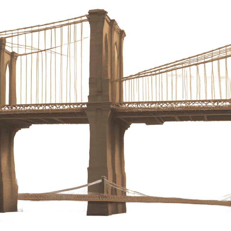 Brooklyn golden bridge seen from the coast emoji