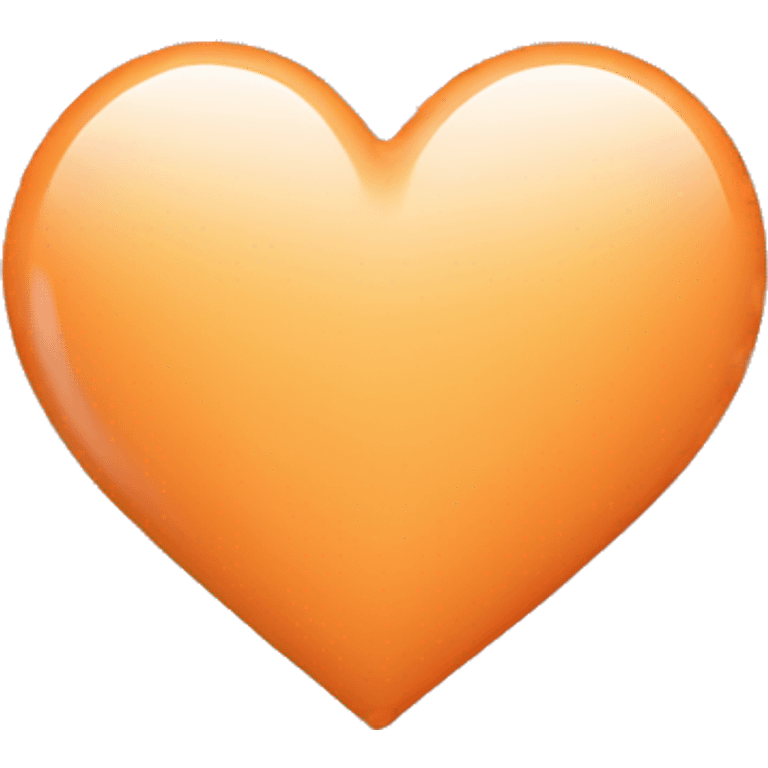 Pale orange love heart emoji