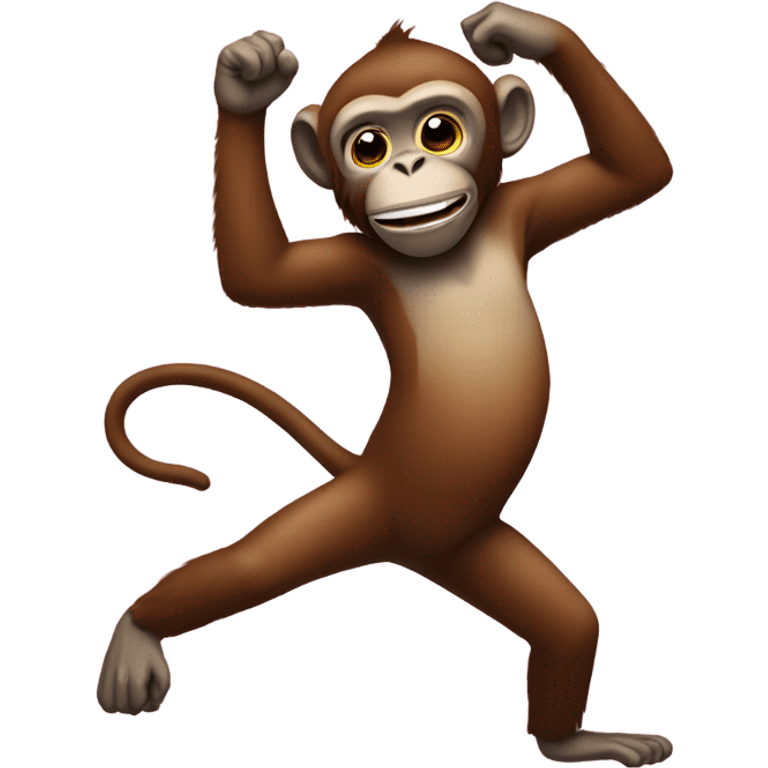 monkey dabbing and popping  emoji