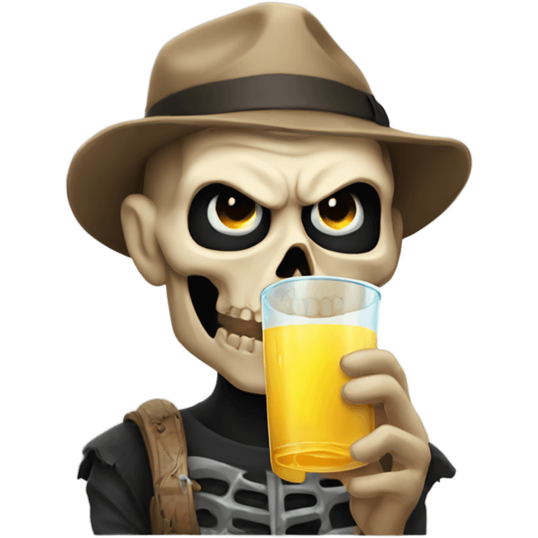 💀 drinking apple juice 🧃  emoji